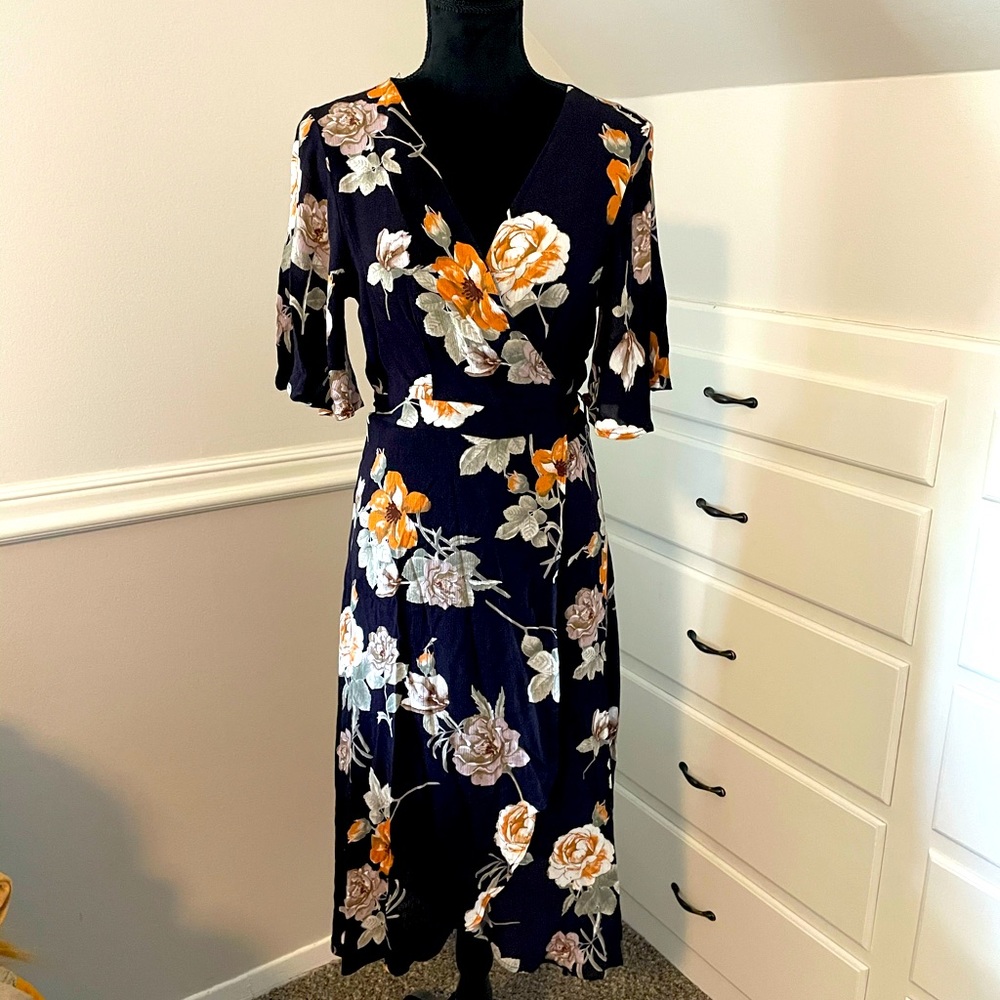 Floral wrap dress